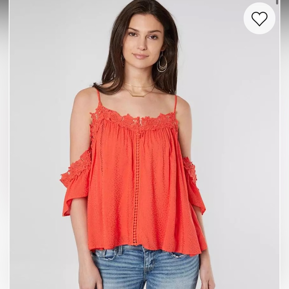 Miss Me Cold Shoulder Blouse NWT